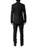 Black Wool Single Breasted Men 2 Piece Suit