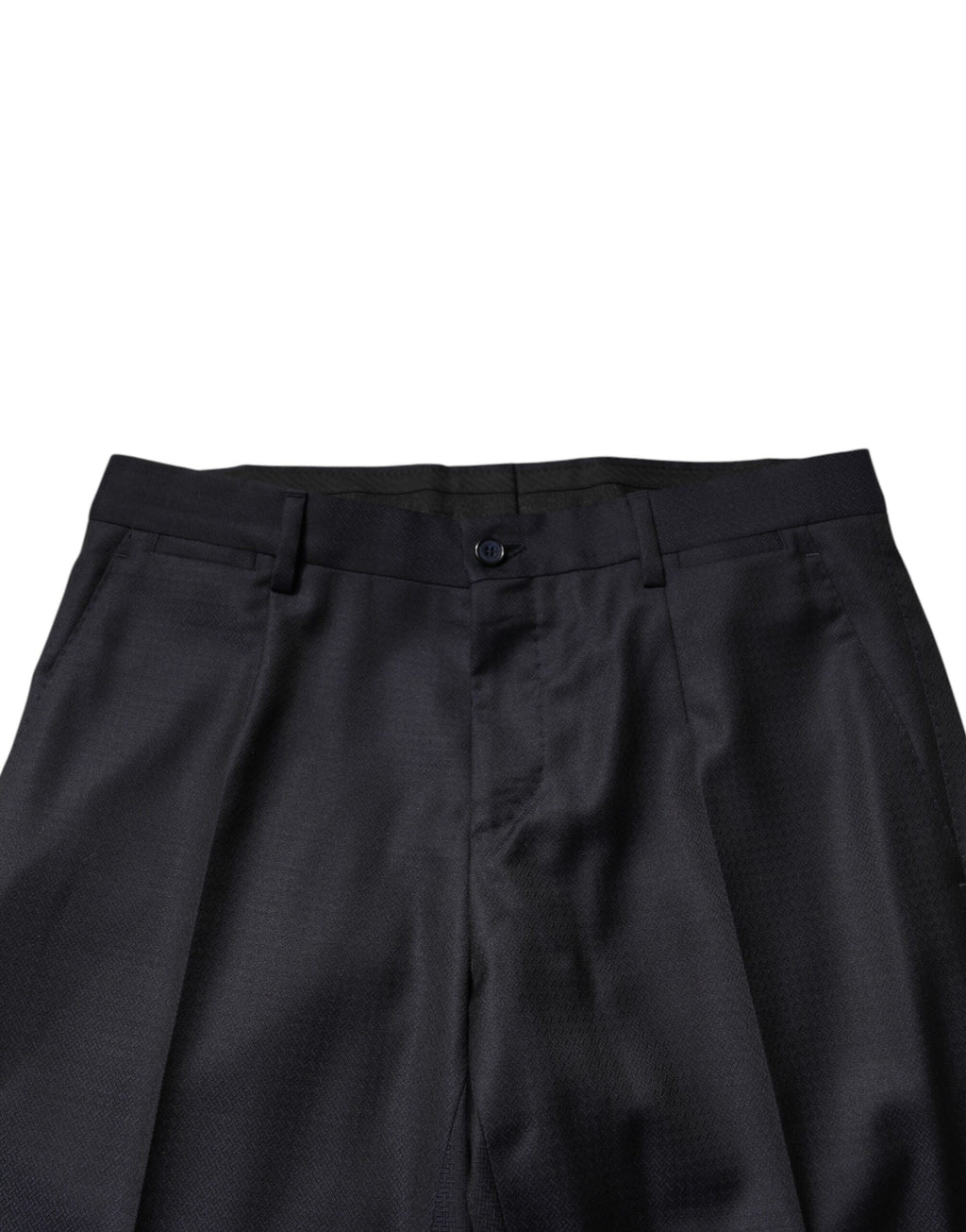 Black Wool Single Breasted Men 2 Piece Suit