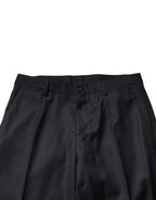 Black Wool Single Breasted Men 2 Piece Suit