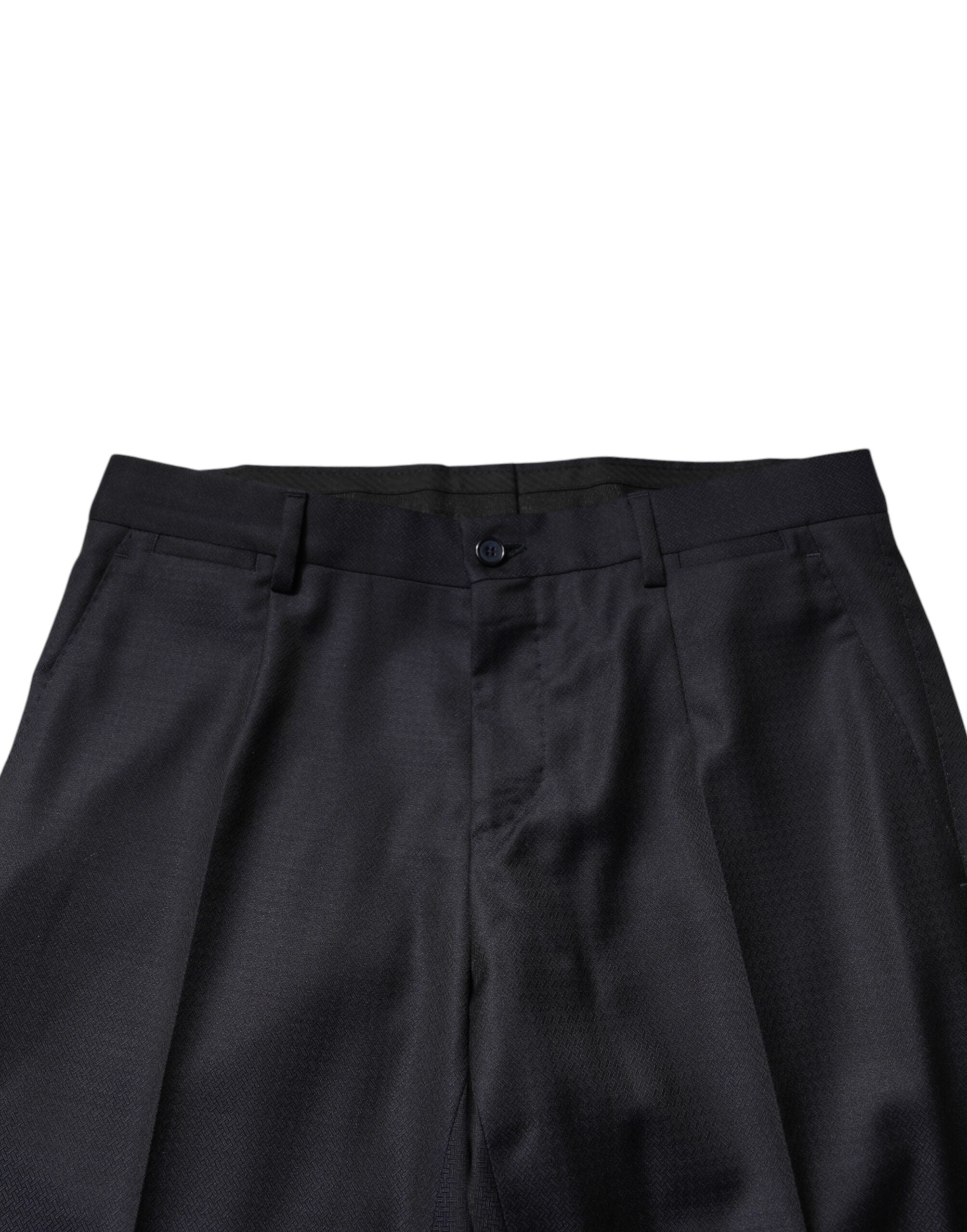 Black Wool Single Breasted Men 2 Piece Suit