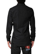 Black GOLD Cotton Men Dress Formal Shirt