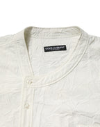 White Cotton Men Long Sleeves Men Shirt