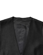Black Stripes Wool Dress Men Waistcoat Vest