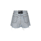 Blue Cotton Bermuda Shorts
