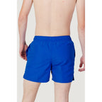 Blue Polyester Swim Shorts