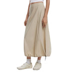Beige Cotton Long Skirt