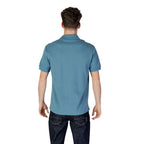 Blue Cotton Polo Shirt