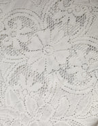 White Embroidery Lace Cotton Blouse Top