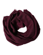 Maroon Cashmere Fringes Neck Wrap Shawl Scarf