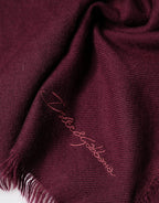Maroon Cashmere Fringes Neck Wrap Shawl Scarf