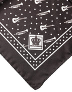 Black Guitar Trumpet Men Handkerchief Scarf