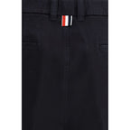 Blue Polyester Bermuda Shorts