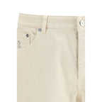 White Cotton High-Waisted Jean