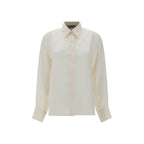 White Silk Pattern Shirt