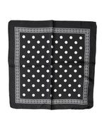 Black Polka Dot Square Handkerchief Scarf