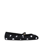 Black Fabric Ballet Flats