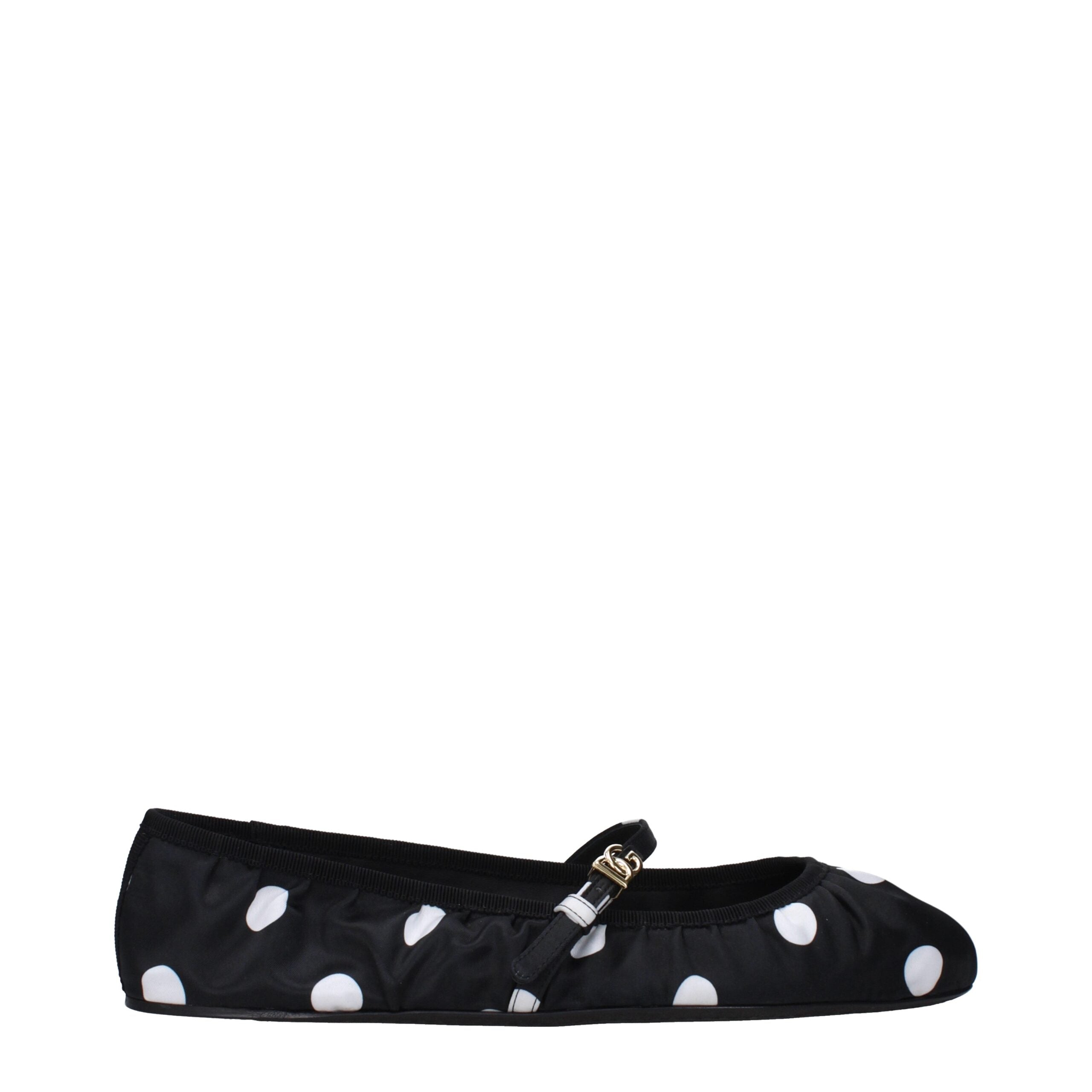 Black Fabric Ballet Flats