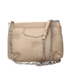 Beige Leather Crossbody Bag