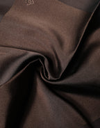 Brown Logo Silk Square Handkerchief Scarf