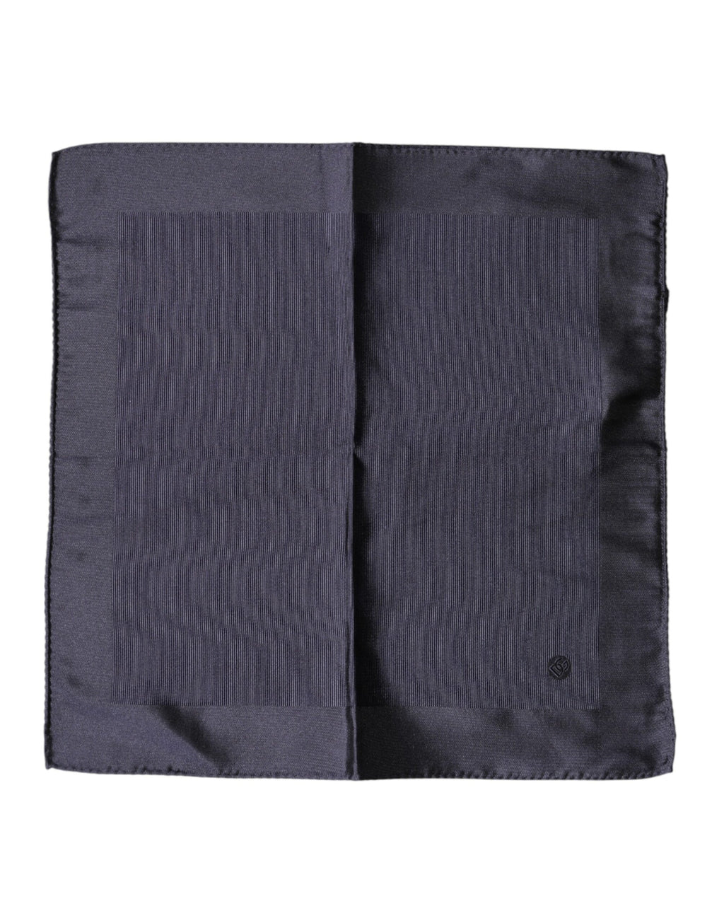 Blue Logo Silk Men Square Handkerchief Scarf