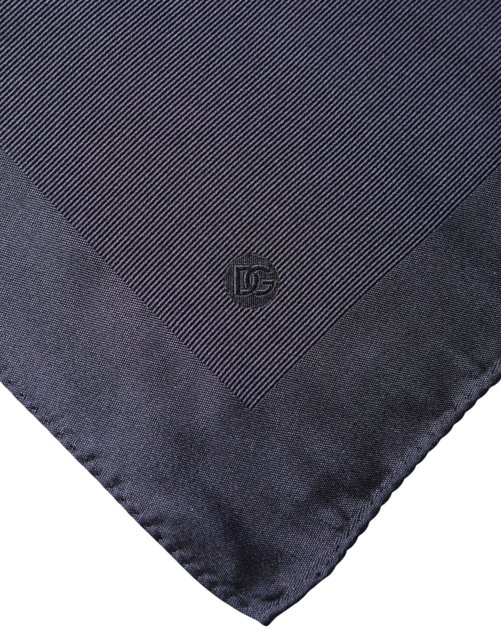 Blue Logo Silk Men Square Handkerchief Scarf