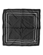 Scarf Black Poka Dot Men Square Handkerchief