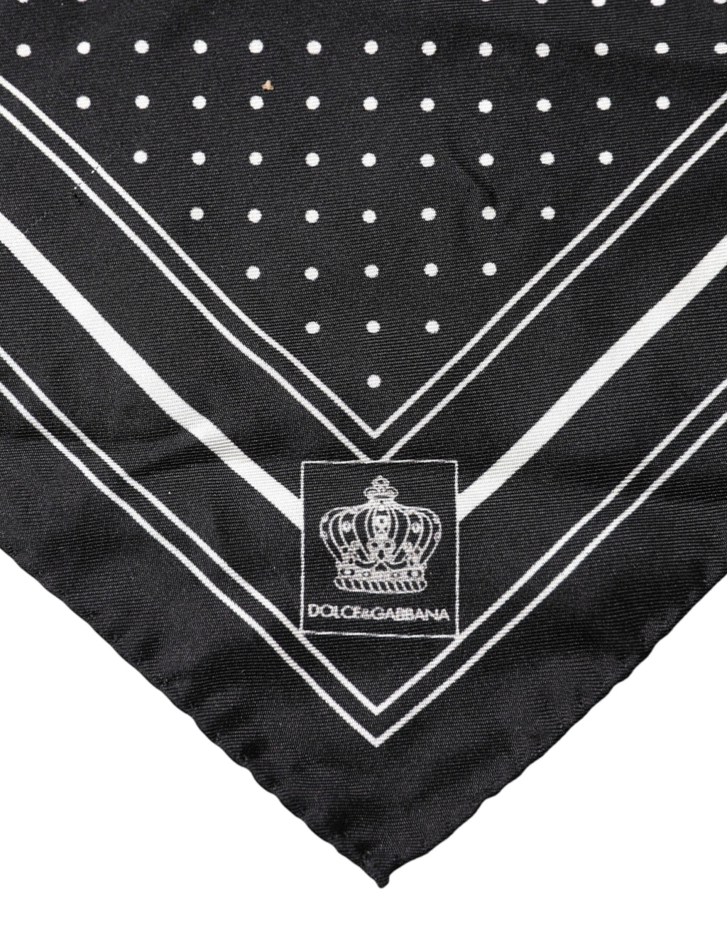 Scarf Black Poka Dot Men Square Handkerchief