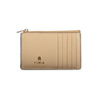 Beige Leather Women Wallet