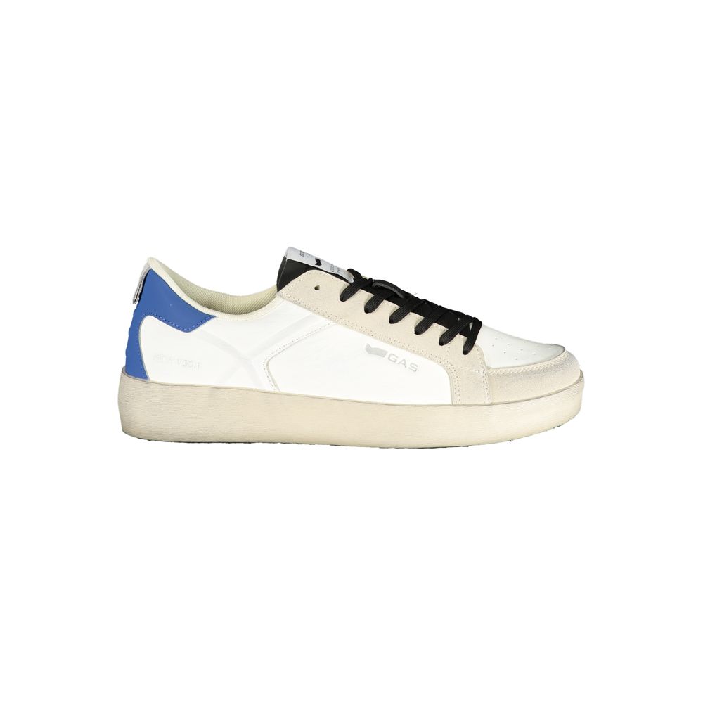 White Polyurethane Men Sneaker
