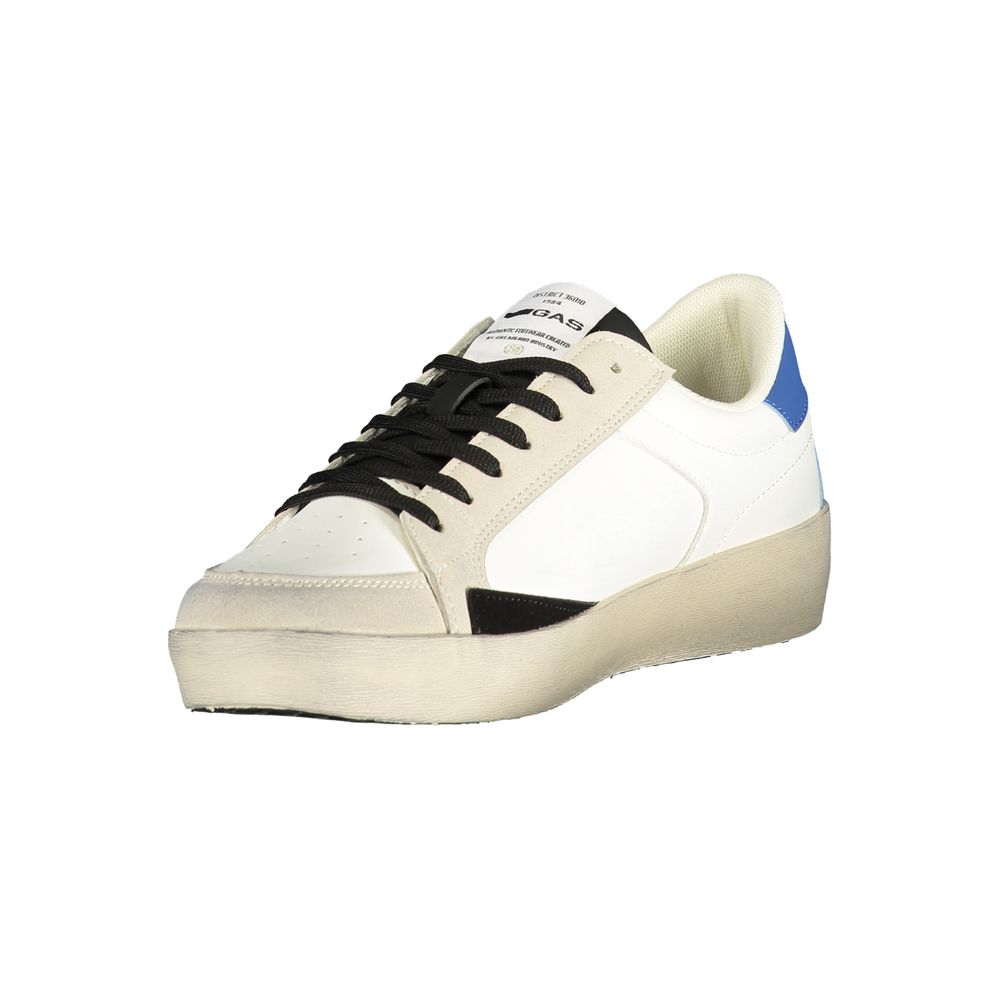 White Polyurethane Men Sneaker