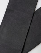 Black Silk Fringes Neck Wrap Foulard Scarf