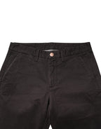 Dark Brown Cotton Stretch Skinny Mid Waist Men Trouser Pants