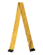 Yellow Silk Fringes Neck Wrap Foulard Scarf