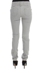 Pants Gray Cotton Blend Super Slim Fit Jeans