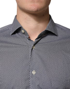 Gray Patterned Long Sleeves Dress Shirt