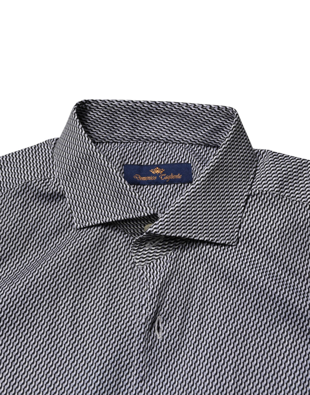 Gray Patterned Long Sleeves Dress Shirt