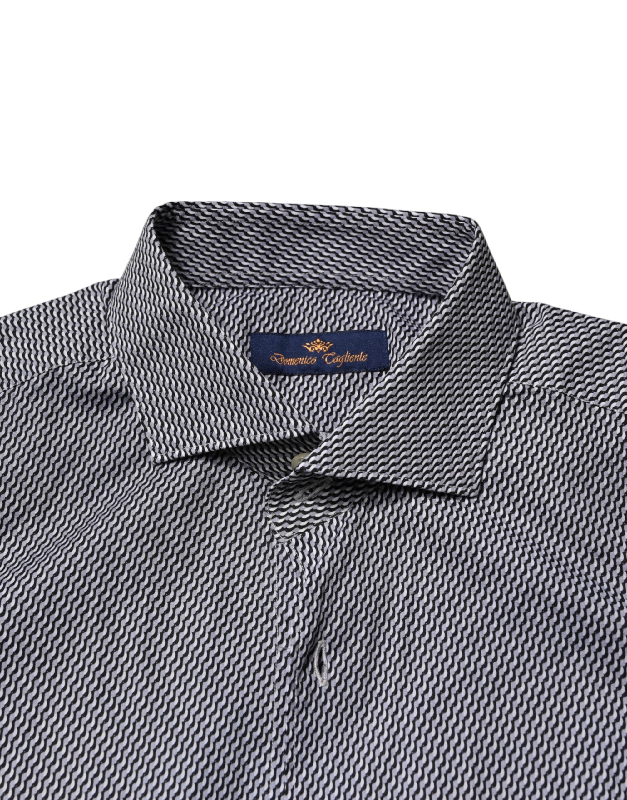 Gray Patterned Long Sleeves Dress Shirt