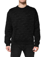Black Monogram Crew Neck Sweatshirt Sweater