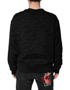 Black Monogram Crew Neck Sweatshirt Sweater