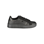 Black Polyurethane Women Sneaker