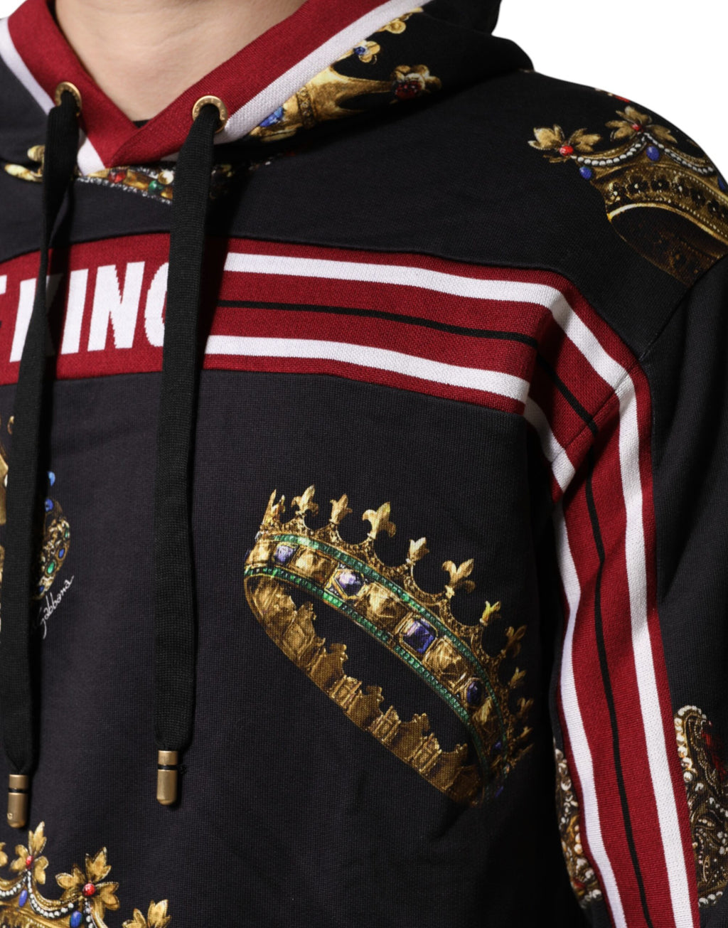 Black King Crown Hooded Sweatshirt Sweater