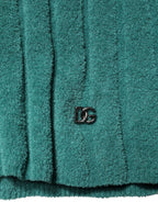 Dark Green Cotton Blend Men Crew Neck T-shirt