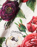 White Floral Embellished Sheath Mini Dress