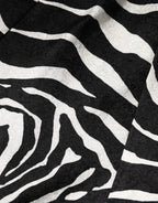 Black White Zebra Sleeveless A-line Dress