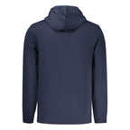 Blue Cotton Men Hoodie