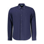 Blue Cotton Men Shirt