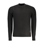 Black Cotton Men Sweater