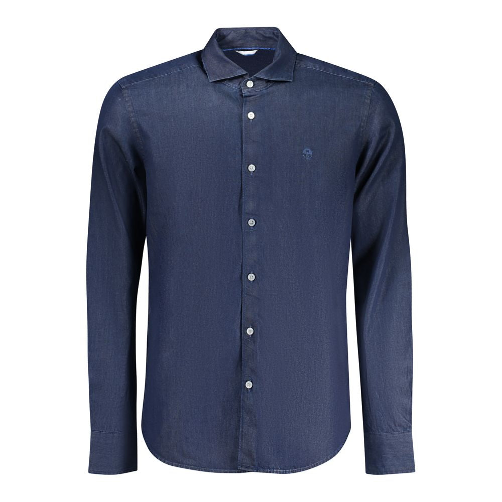 Blue Cotton Men's Shirt