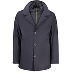 Blue Polyester Men's Jacket