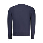 Blue Cotton Men Sweater